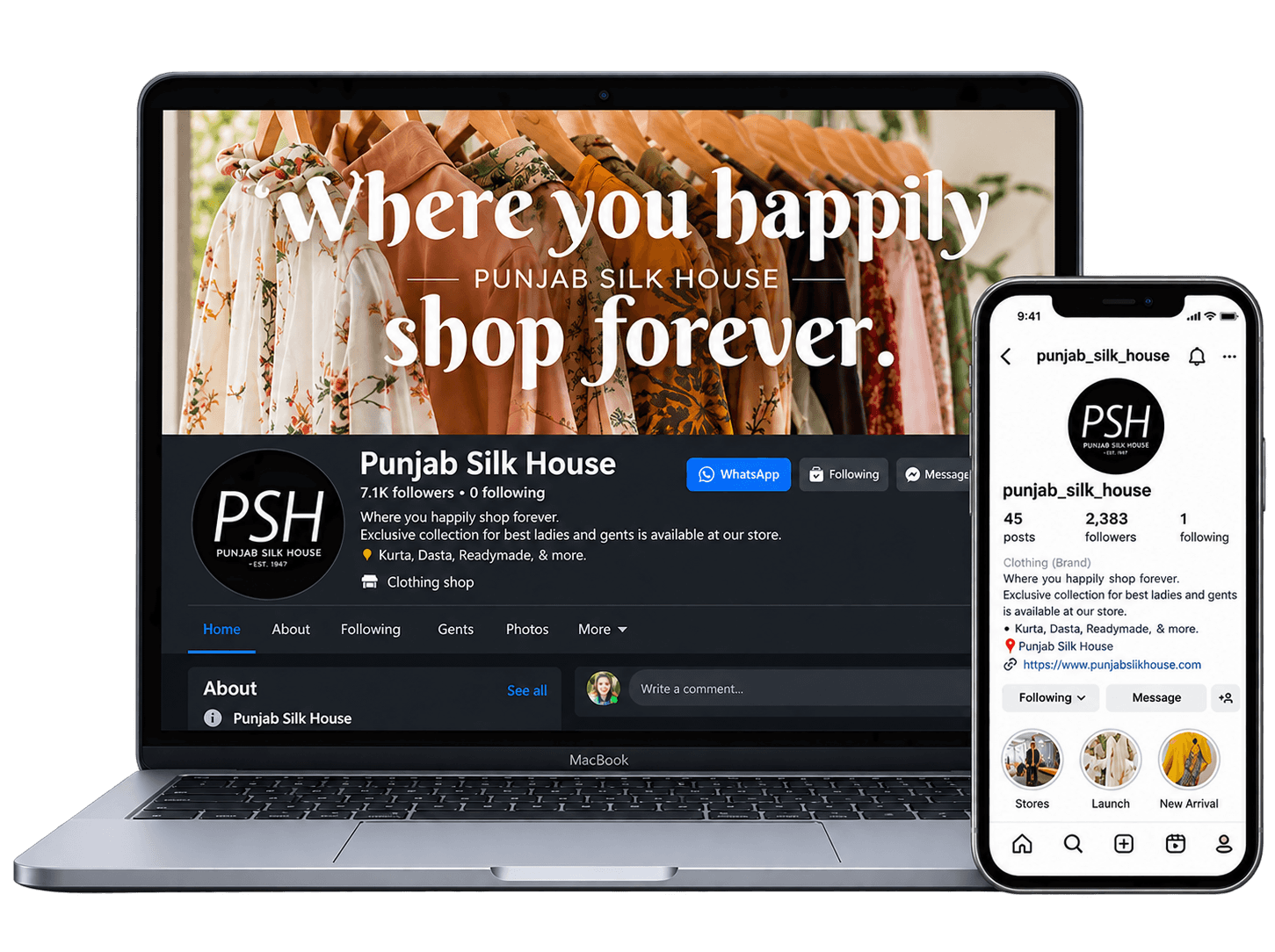 Punjab Silk House - Social Media & Digital Marketing